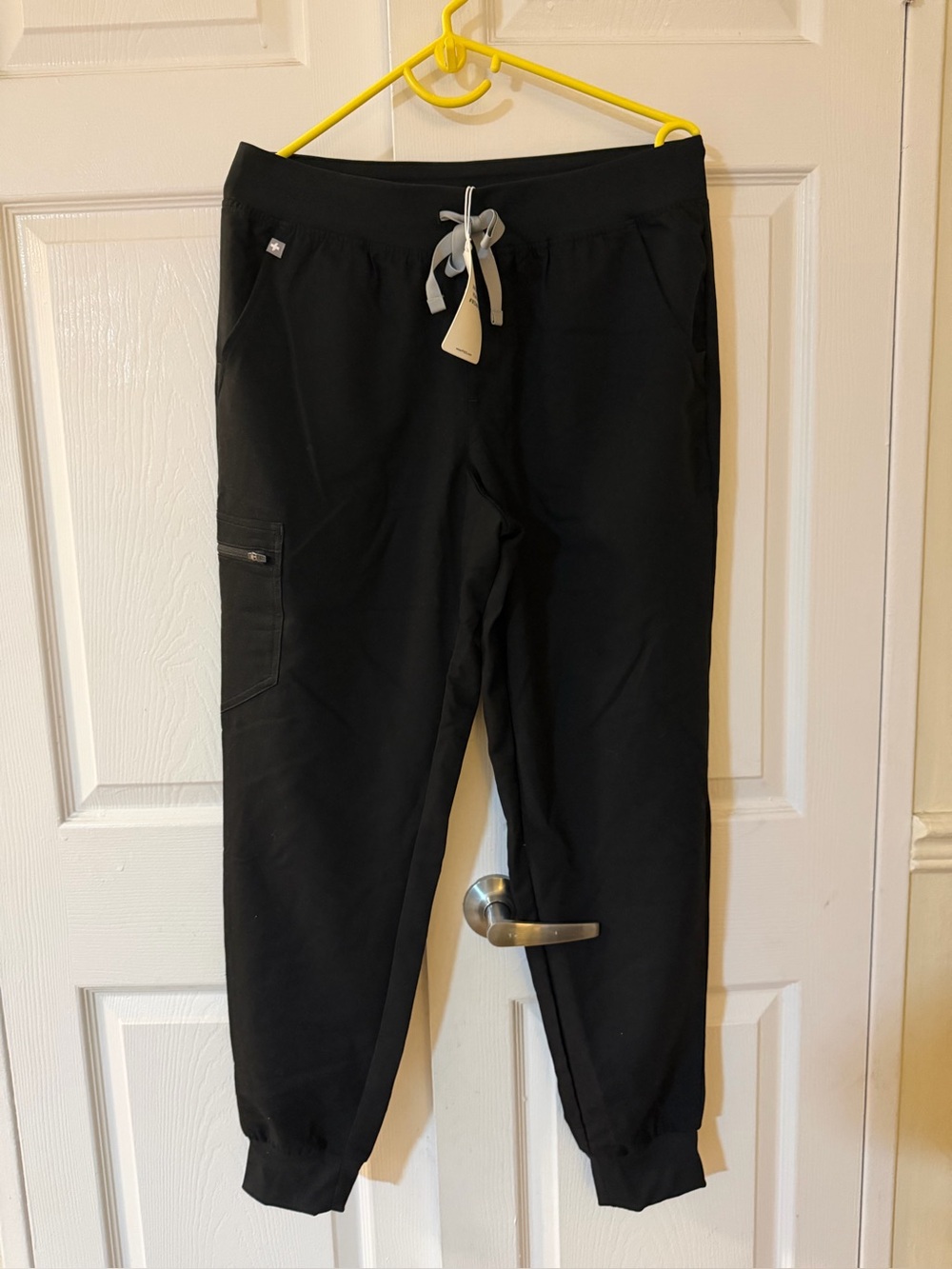 Figs Black Jogger Pants with Gray Drawstring M size